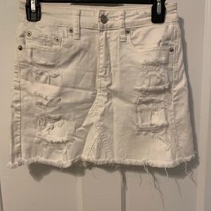 American Eagle White Jean skirt size 0